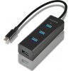AXAGON HUE-S2C, 4x USB 3.0 CHARGING hub, micro USB nap. konektor, kábel USB-C 40cm