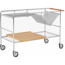 &Tradition Vozík Alima Trolley NDS1 Chrome Lacquered Oak