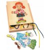 Woody Puzzle Šněrovací šatní skříň Holčička