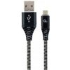 Gembird CC-USB2B-AMmBM-2M-BW USB 2.0 AM na MicroUSB (AM/BM), 2m, černo-bílý