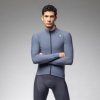 ALÉ Cyklistický dres s dlhým rukávom zimný - KLIMATIK K-IDRO - modrá L
