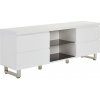 MID.YOU NÍZKA KOMODA, biela, biela s vysokým leskom, 167/63/42 cm - TV nábytok - 000575033301
