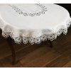 Obrus biely s čipkovaným okrajom biela Šírka 150 cm | Dĺžka 260 cm | OVAL