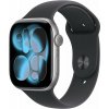 Apple Watch Series 11 GPS + Cellular 46mm Kozmický sivý hliník s čiernym športovým remienkom - M/L MFCA4WF/A