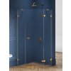 New Trendy Avexa Gold Brushed sprchovací kút 90x90 cm zlatá brúsené/priehľadné sklo EXK-3854