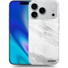 Picasee silikónový čierny obal pre Apple iPhone 17 Pro - White marble