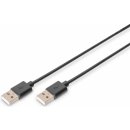 Digitus kábel USB A/samec na A-samec, 2x tienený, 3m