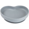 Canpol babies Silicone Suction Plate Heart Grey silikonový talíř s přísavkou 300 ml