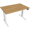 Pracovný stôl Motion, PO, 3S, 120x61 - 128x80 cm, dub/biela - 1 kus - 1 KS - pamäťové - 60 mesiacov - 80 cm - elektrický polohovateľný - stôl - Hobis - 120 cm - Motion - 60,5 - 129,5 cm - dub/biela HO