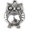 Anjelské stuhy Prívesok sova 14x20mm platina