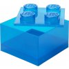LEGO® box s víkem průhledně modrý 40090805