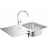 Grohe Drezy Set drezu K200 a batérie BauEdge, kefovaná nerezová/chróm 31562SD1-GR