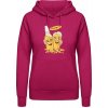AWDis Hoodie Mikina - Pivný motív - Na zdravie - Zvodná ružová - XS - Dámske