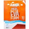 JUNIOR Adhesive Glitter Eva Foam, dekoračná pena A4 2mm glitter samolepiaca červená (10ks)