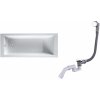 Súprava obdĺžniková vaňa Oltens Langfoss 10002000, vaňový sifón Oltens Oster 03001100