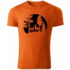 T-ričko Forest pánske tričko Farba trička: Oranžová, Farba potlače: Čierna, Veľkosť: 3XL