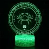 3Dmix 3DL-BSC079 – 3D LED nočná lampa - znamenie zverokruku Rak