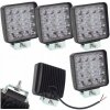 PRACOVNÁ LAMPA 48W HALOGÉN 16 LED 12-24V REFLEKTOR