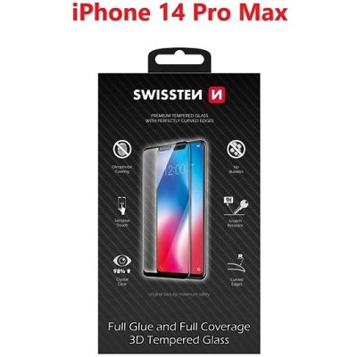 Swissten 3D Full Glue na Apple iPhone 14 Pro Max čierne 64701911