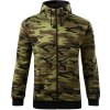 MALFINI Pánska mikina Camo Zipper - Maskáčová zelená | S