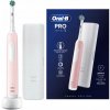 ELEKTRICKÁ ZUBNÁ KEFKA ORAL-B PRO 1 RUŽOVÁ 3 REŽIMY + PUZDRO