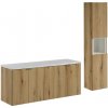 Comad Kúpeľňová zostava Nova Dub II so skrinkami 140 cm dub/biela
