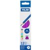 Pastelky MILAN Ergo Grip trojhranné 12 ks, Purple