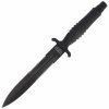 FOX knives FX-596 AF Veleno bojová dýka 17,1 cm, celočierna, hliník, kožené puzdro