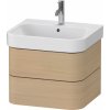 Duravit Happy D.2 skrinka 57.5x47.5x41.5 cm závesná kúpeľňová skrinka pod umývadlo dub HP4385071710000