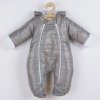 Zimná dojčenská kombinéza s kapucňou a uškami New Baby Pumi grey - 68 (4-6m)