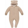 PINOKIO Overal na zips prechodný velvet Lovely Day uni béžová bavlna veľ.80
