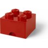LEGO® úložný box s šuplíkem 25 x 25 x 18 cm červená