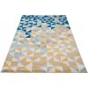 Wilsondo Modro-žltý vzorovaný koberec Matrix Rozmer: 240x330 cm