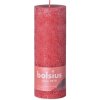 Bolsius Rustic Shine Valec 68x190mm Delicate Red, červená sviečka