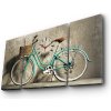 Nástenné obrazové hodiny Bicykel, 84 × 45 cm