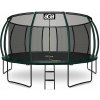 AGA Trampolína SPORT EXCLUSIVE 500 cm, tmavo zelená + ochranná sieť a rebrík