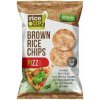 Ryžové chipsy, z hnedej ryže, 60 g, RICE UP, pizza