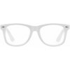 Sunmania Biele číre imidžové okuliare Wayfarer 190306513