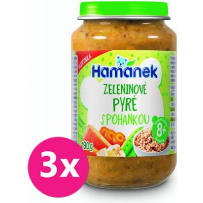 Hamánek Zeleninové pyré s pohánkou 3 x 190 g