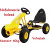 JOKO Šľapacia motokára na pedály Champion Gokart, s voľnobehom, nafukovacie kolesá, nosnosť 40kg, žltá