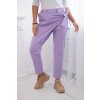 Trousers tied with an asymmetrical light purple front fialová One size Kesi Włoski 5907302924056