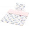 New Baby Obojstranný Set z Velvet do kočíka pávy ružový