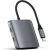 Satechi 4portový USB-C Hub s PD - Šedý (Space Gray) (ST-H4CPDM)