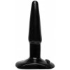 Doc Johnson Butt Plugs Smooth Classic Small Black, čierny análny kolík 10,8 x 2,4 cm