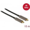 Delock USB prepojovací kábel USB-C ® zástrčka 15 m čierna 84104 4K UHD Kábel USB-C; 84104