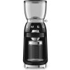 Smeg CGF11BLEU mlynček na kávu, 150 W, nastaviteľná hrubosť, nerezový mlynček, nádoba z tritánu, čierny