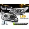 Tuning-tec PREDNÉ SVETLOMETY ANJELSKÉ OČI LED 3D CHROME pasujú na BMW E60 E61 03-07