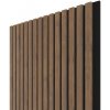 WALL CONCEPT akustický panel Dub Livingstone tabakový, čierny filc + MDF, 2750x604x21 mm, 1,66 m2