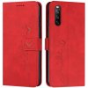 PROTEMIO 55064 ART SMILE Peňaženkový kryt so šnúrkou Sony Xperia 10 IV 5G červený
