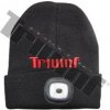 TRIUMF Zimná čiapka so svetielkom, čierna, červené logo Triumf